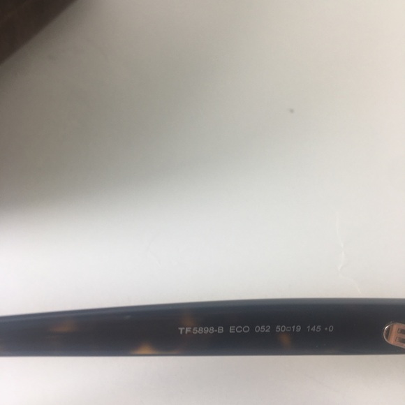 Tom Ford TF5898-B ECO 052 Tortoise Plastic Optical Eyeglasses Frame 52-19-145 - Picture 6 of 7